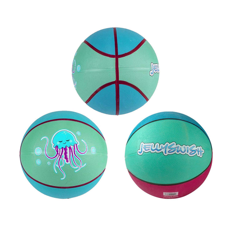 Kicko Jellyfish Basketball - 9.5 Inch Regular-Sized Multi-Color Ball with Jelly Fish Print