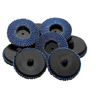 Katzco Flap Discs 24 Grit Quick Change Grinding Wheels 10 Pieces - 2 Inch - for Rotary