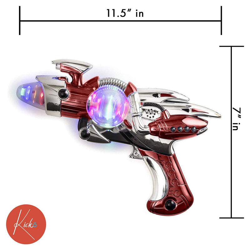 Kicko Light-Up Noise Blaster - Red Color - 11.5 Inches Long with Cool and Fun Super