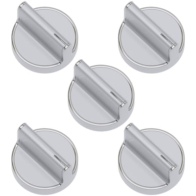 W10594481 Range Replacement Knobs - Stainless Steel Cooker Stove Control knobs (5 Pack)