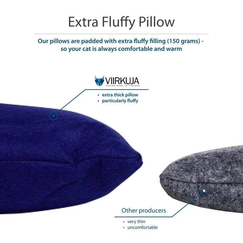 VIIRKUJA Felt cat cave in Blue Including Cushion, Suitable for e.g. IKEA Expedit & Kallax