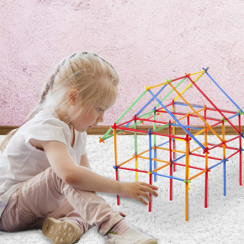 Straws and Connectors Builders Set - Straw Constructor STEM Construction Building Toy