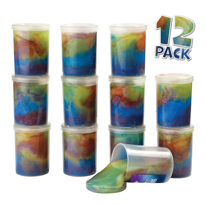 Neliblu - 12 Pack Galaxy Slime - Assorted Unicorn Party Favors, Stress Relief Toys