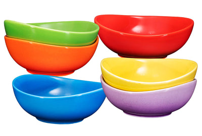 Porcelain Dessert Bowls Set  18 Oz Durable Non-Toxic Ceramic Bowls Set Of 6