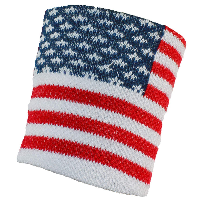 Kicko American Flag Wrist Bands - 12 Pack - for Kids, Party Favors, Stocking Stuffers