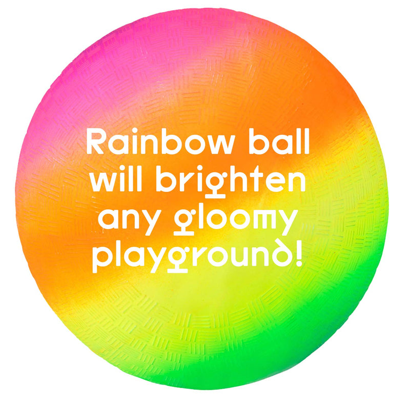 Kicko Rainbow Playground Balls - 2 Pack - 8.5 Inch - for Kids, Party Favors, Stocking