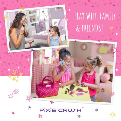 Pixiecrush Pretend Play Kid Purse Set For Girls With Handbag, Pretend Smart Phone, Keys