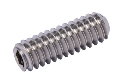 1/4"-20 X 3/4" Stainless Set Screw with Hex Allen Head Drive and Oval Point (50 pc), 18-8