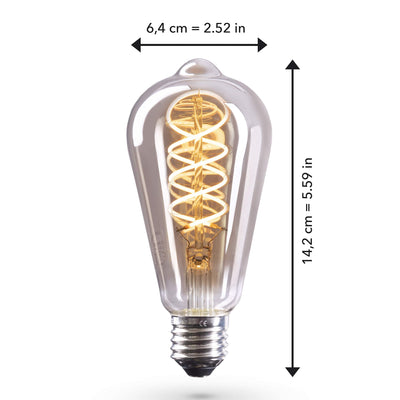 Edison Light Bulb E26 Base Dimmable Incandescent Bulbs, 110v-130v, 50 Watt