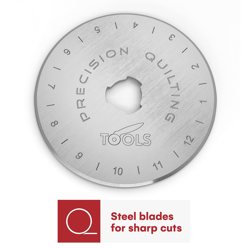 Precision Quilting Tools 45mm Rotary Cutter Blades (Pack of 10) Compatible with Olfa