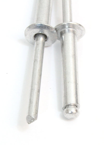 44 Aluminum Rivets (100pc) 1/8" Diameter, Grip Range (3/16" - 1/4"), All