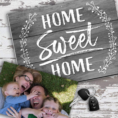 Bigtime Signs Home Sweet Home Sign - 11.75 inch x 9 inch Rigid PVC Signs Decor - Printed