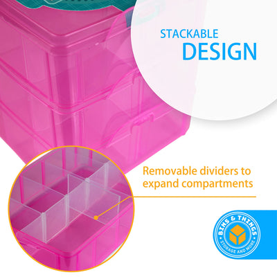 Bins & Things Toy Organizer With 40 Adjustable Compartments Compatible With Lol Surprise