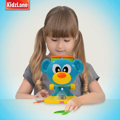 Kidzlane Microscope Science Toy for Kids - Toddler Preschool Microscope with Guide