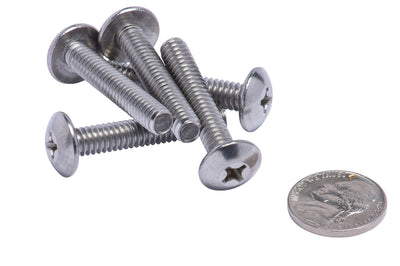 1/4"-20 X 1" Stainless Phillips Truss Head Machine Screw, (25pc), Coarse Thread, 18-8