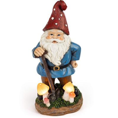 VP Home Mystic Mushroom Gnome Solar Powered LED Outdoor Decor Garden