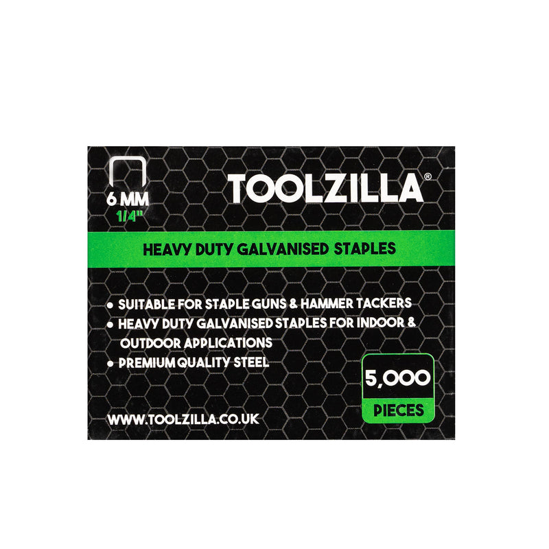 Heavy Duty Staples For Staple Gun - Pack Of 5,000  Galvanized 6mm