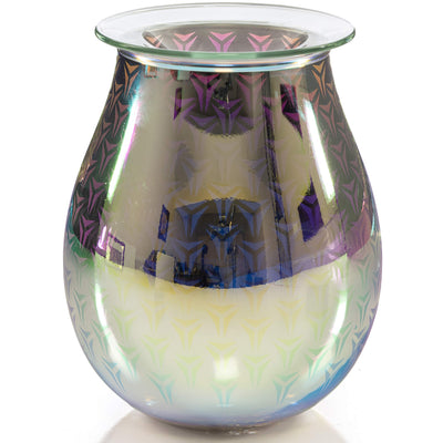 VP Home 3D Art Glass Polychromatic Fragrance Warmer (Interlocking Burst