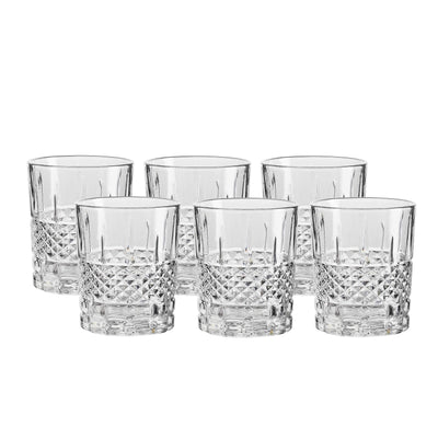 Double Old-Fashioned Drinking Glasses - Whisky Glasses - Tumblers Set of 6 (9OZ