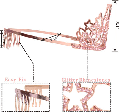 34th Birthday Decorations for Women,34th Birthday Crown,34 Year Old Crown,34 Crown