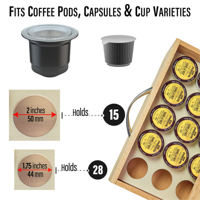 Prosumer's Choice Coffee Pod Organizer and Storage Drawer For Nespresso and Keurig K-Cups