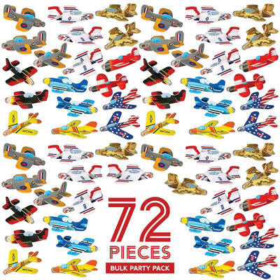 Party Favors for Kids - Bulk Toys - 72 Pack of Airplane Gliders Bulk Party Pack