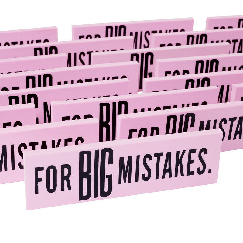 Kicko Big Mistake Erasers - 24 Pack Jumbo Erasers - 5.5 x 1.5 Inch - Pencil Eraser School