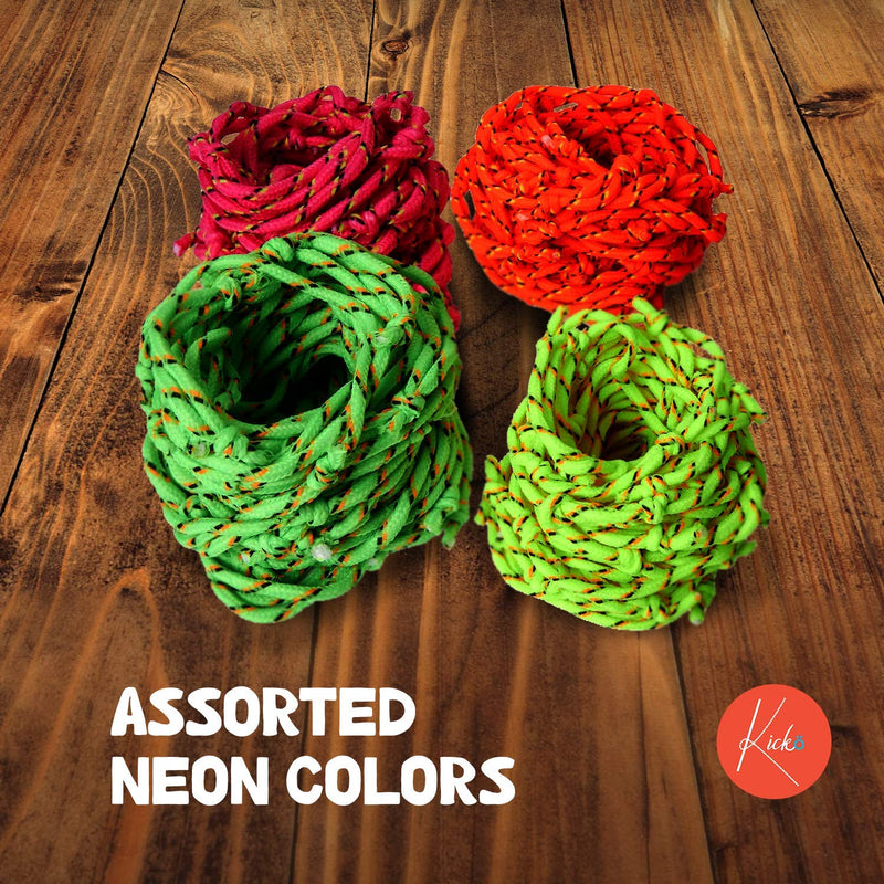 Kicko Neon Rope Friendship Bracelets - 12 Pack -Assorted Color - Personal Wear, Fashion