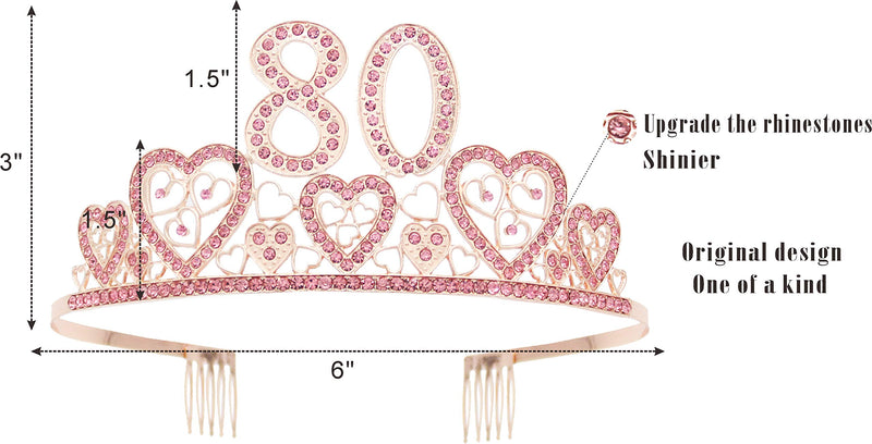 80th Birthday, 80th Birthday Decorations for Women, 80th Birthday Sash, 80th Birthday