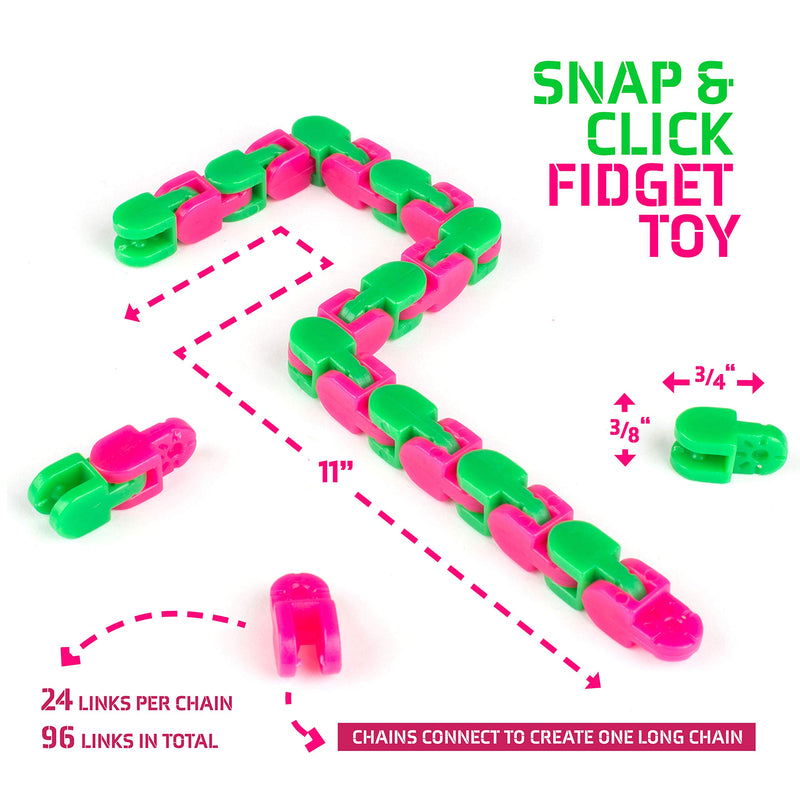 Neliblu Wacky Tracks Snap and Click Fidget Toys for Sensory Kids - ADHD, Autism, Stress