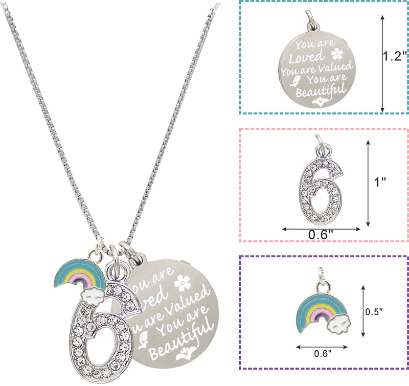 6th Birthday, 6th Birthday Gift, 6th Birthday Girl Gifts, 6th Birthday Necklace, Gifts