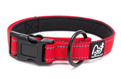 Happilax Adjustable Dog Collars - Reflective Padded Dog Collar with Strain Relief