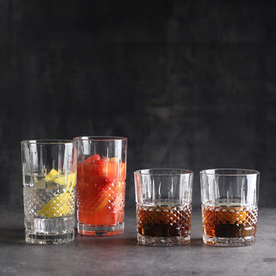 Double Old-Fashioned Drinking Glasses - Whisky Glasses - Tumblers Set of 6 (9OZ