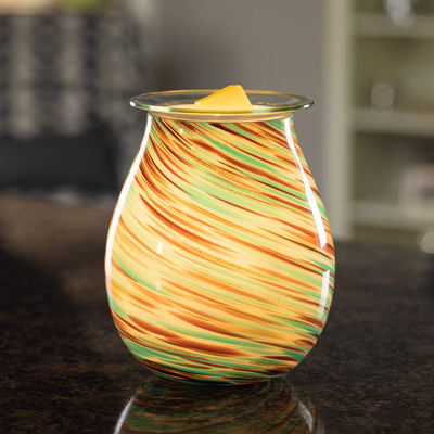 VP Home Radiant Art Glass Fragrance Warmer (Glistening Swirl