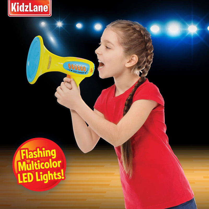 Kidzlane Voice Changer Microphone for Kids | Megaphone Function, LED Lights, and 5