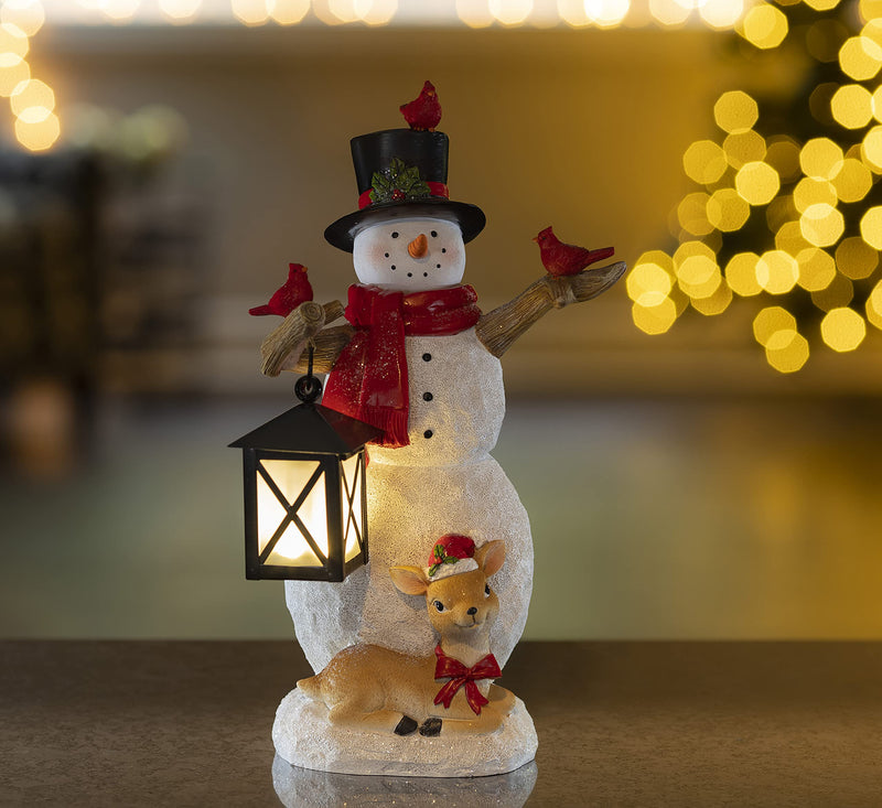 Vp Home Christmas Snowman And Friends With Led Lantern