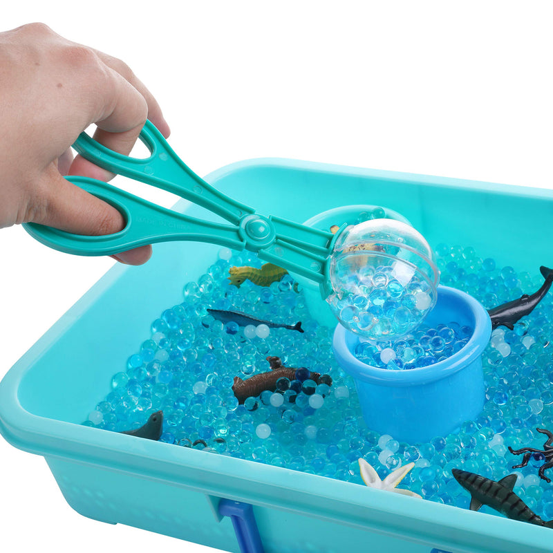 Water Beads Play Set - Sensory Bin Toys for Kids with 16 oz of Water Beads, Sea Animals