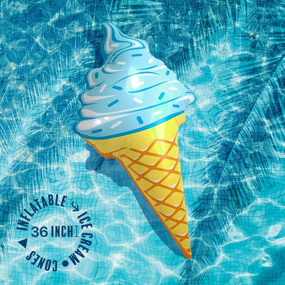 Kicko Inflatable Ice Cream Cones - 36 Inch 3 Pack - for Swimming Pool and Beach Parties