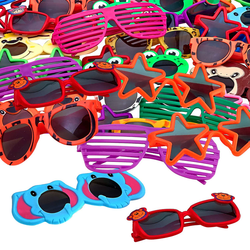 Kicko Assorted Sunglasses - 120 Pack - for Kids, Party Favors, Stocking Stuffers