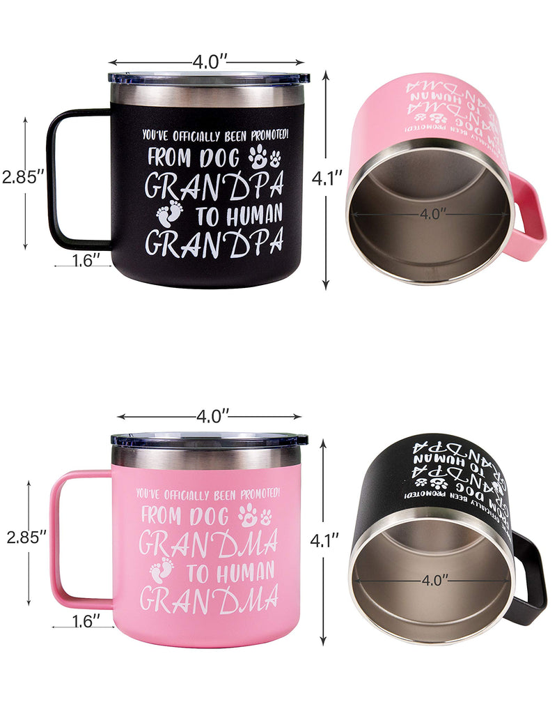 Promoted from Dog Grandma to Human Grandma Cup, Grandparents Announcement Gifts, Pregnancy