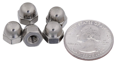 10-24 Stainless Acorn Cap Nut (100 Pack), by Bolt Dropper, 304 (18-8) Stainless Steel