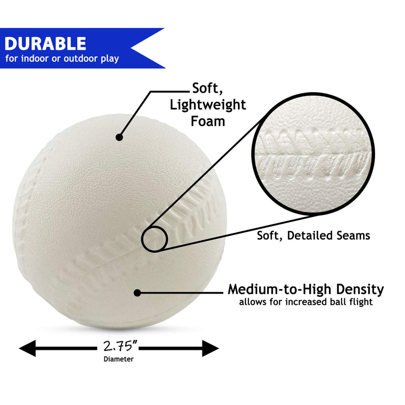 Foam Toddler Baseballs (3 Pack) - Compatible with Fisher-Price Triple Hit Pitching Machine