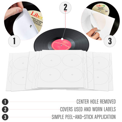 TunePhonik Vinyl Record Center Label with Hole for 12 Inch LPs | Made