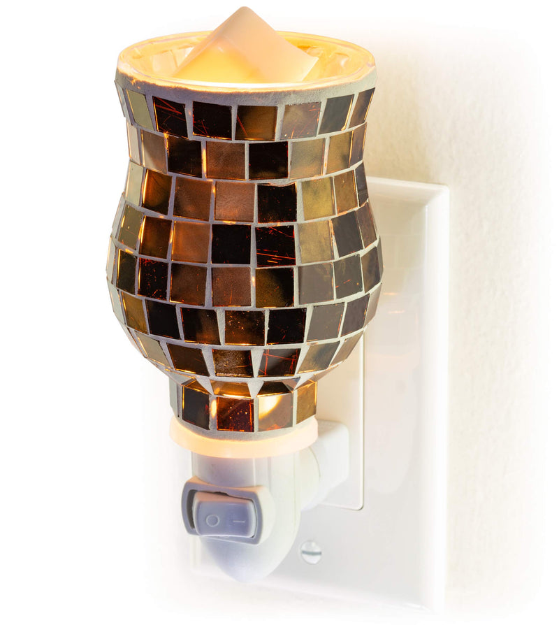 Mosaic Glass Plug-In Fragrance Wax Melt Warmers (Crackled Mirror)