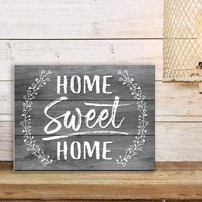 Bigtime Signs Home Sweet Home Sign - 11.75 inch x 9 inch Rigid PVC Signs Decor - Printed