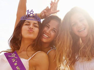 18th Birthday, 18th Birthday Sash, 18th Birthday Tiara Purple, 18th Tiara and Sash, 18th