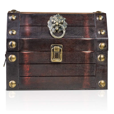 Pirate Treasure Chest Storage Box - Durable Wood & Metal Construction