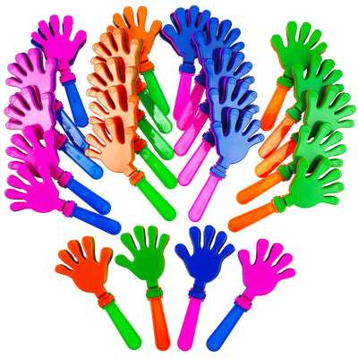 Kicko Plastic Hand Clappers - 24 Pack - 7.5 Inch - for Kids, Party Favors, Stocking