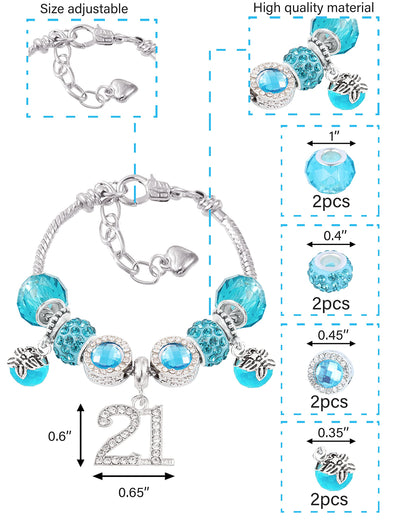 21st Birthday,21st Birthday Gifts,21 Birthday Gifts for Her,21st Birthday Bracelet,21st