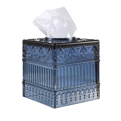 Whole Housewares Bathroom Accessories Tissue Holder - Decorative Tissue Cover Box (Blue